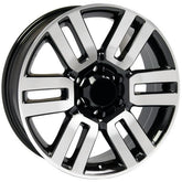 20" Black Machined wheel replacement for Toyota 4Runner 1996-2017. Replica Rim 9492083
